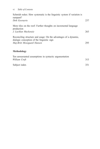 Language Usage And Language Structure Kasper Boye Editor Elisabeth ...