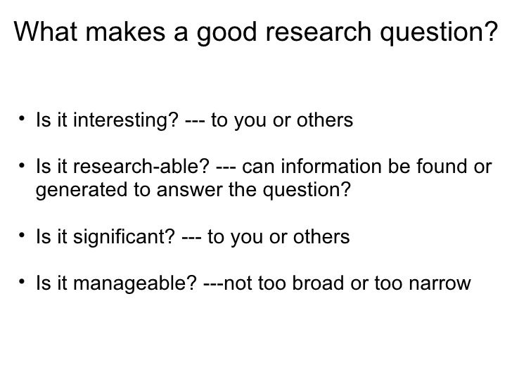 How to write a research question statistics