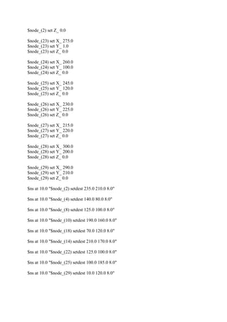 $node_(2) set Z_ 0.0
$node_(23) set X_ 275.0
$node_(23) set Y_ 1.0
$node_(23) set Z_ 0.0
$node_(24) set X_ 260.0
$node_(24) set Y_ 100.0
$node_(24) set Z_ 0.0
$node_(25) set X_ 245.0
$node_(25) set Y_ 120.0
$node_(25) set Z_ 0.0
$node_(26) set X_ 230.0
$node_(26) set Y_ 225.0
$node_(26) set Z_ 0.0
$node_(27) set X_ 215.0
$node_(27) set Y_ 220.0
$node_(27) set Z_ 0.0
$node_(28) set X_ 300.0
$node_(28) set Y_ 200.0
$node_(28) set Z_ 0.0
$node_(29) set X_ 290.0
$node_(29) set Y_ 210.0
$node_(29) set Z_ 0.0
$ns at 10.0 "$node_(2) setdest 235.0 210.0 8.0"
$ns at 10.0 "$node_(4) setdest 140.0 80.0 8.0"
$ns at 10.0 "$node_(8) setdest 125.0 100.0 8.0"
$ns at 10.0 "$node_(10) setdest 190.0 160.0 8.0"
$ns at 10.0 "$node_(18) setdest 70.0 120.0 8.0"
$ns at 10.0 "$node_(14) setdest 210.0 170.0 8.0"
$ns at 10.0 "$node_(22) setdest 125.0 100.0 8.0"
$ns at 10.0 "$node_(25) setdest 100.0 185.0 8.0"
$ns at 10.0 "$node_(29) setdest 10.0 120.0 8.0"
 