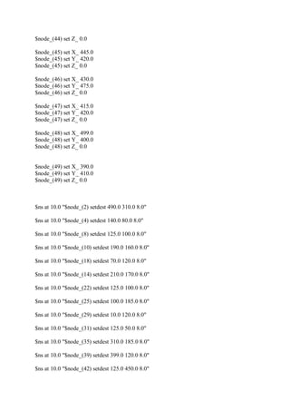 $node_(44) set Z_ 0.0
$node_(45) set X_ 445.0
$node_(45) set Y_ 420.0
$node_(45) set Z_ 0.0
$node_(46) set X_ 430.0
$node_(46) set Y_ 475.0
$node_(46) set Z_ 0.0
$node_(47) set X_ 415.0
$node_(47) set Y_ 420.0
$node_(47) set Z_ 0.0
$node_(48) set X_ 499.0
$node_(48) set Y_ 400.0
$node_(48) set Z_ 0.0
$node_(49) set X_ 390.0
$node_(49) set Y_ 410.0
$node_(49) set Z_ 0.0
$ns at 10.0 "$node_(2) setdest 490.0 310.0 8.0"
$ns at 10.0 "$node_(4) setdest 140.0 80.0 8.0"
$ns at 10.0 "$node_(8) setdest 125.0 100.0 8.0"
$ns at 10.0 "$node_(10) setdest 190.0 160.0 8.0"
$ns at 10.0 "$node_(18) setdest 70.0 120.0 8.0"
$ns at 10.0 "$node_(14) setdest 210.0 170.0 8.0"
$ns at 10.0 "$node_(22) setdest 125.0 100.0 8.0"
$ns at 10.0 "$node_(25) setdest 100.0 185.0 8.0"
$ns at 10.0 "$node_(29) setdest 10.0 120.0 8.0"
$ns at 10.0 "$node_(31) setdest 125.0 50.0 8.0"
$ns at 10.0 "$node_(35) setdest 310.0 185.0 8.0"
$ns at 10.0 "$node_(39) setdest 399.0 120.0 8.0"
$ns at 10.0 "$node_(42) setdest 125.0 450.0 8.0"
 