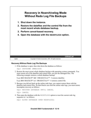 2516186 oracle9i-dba-fundamentals-ii-volume-ii | PDF