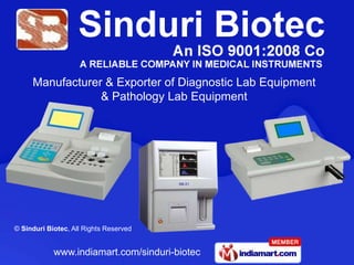 Manufacturer & Exporter of Diagnostic Lab Equipment & Pathology Lab Equipment 