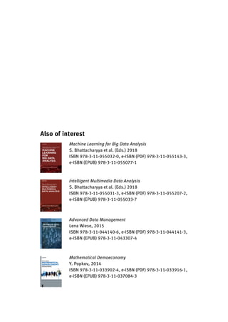 Computational Methods For Data Analysis Yeliz Karaca Carlo Cattani | PDF