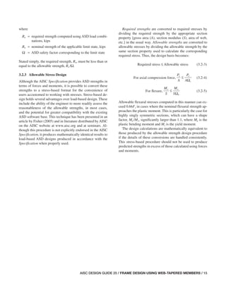 Design Guide 25 Frame Design Using Webtapered Members Aisc | PDF