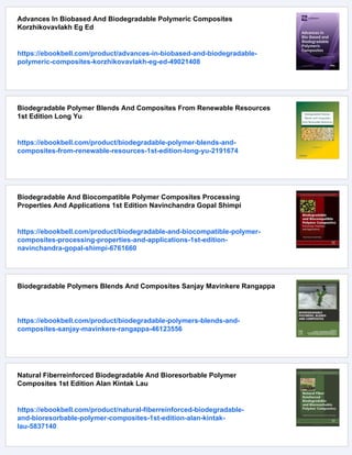 Biodegradable Composites Materials Manufacturing And Engineering ...