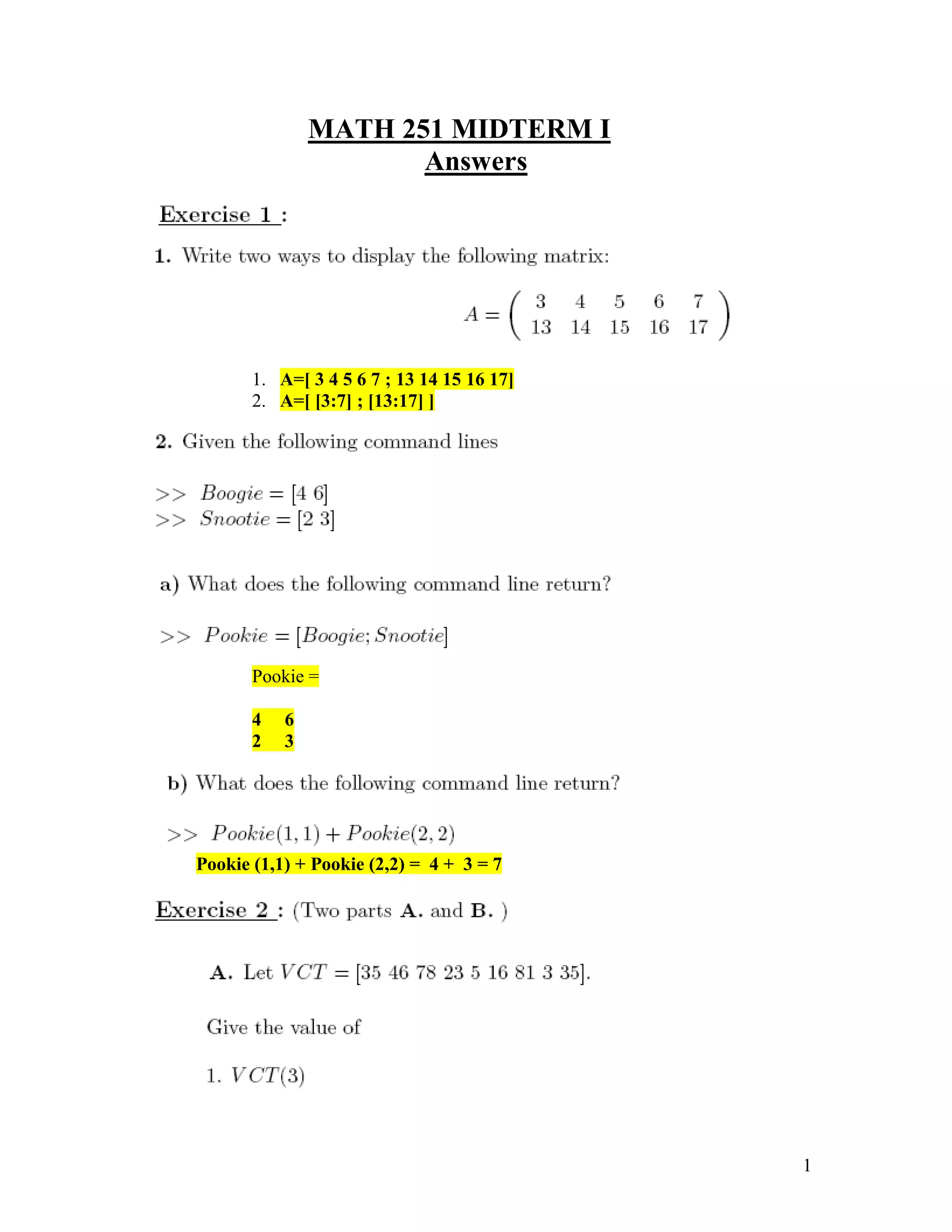 matlab example | PDF