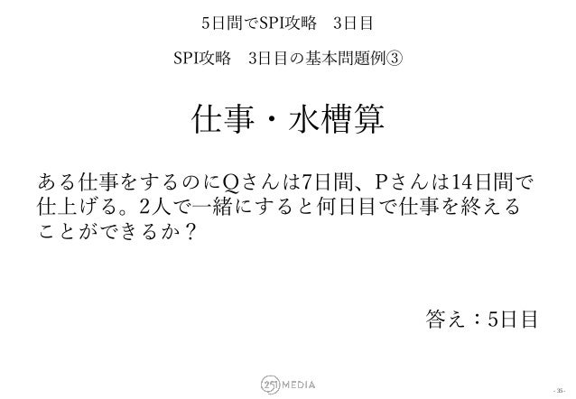 251media 5日間でspi非言語攻略