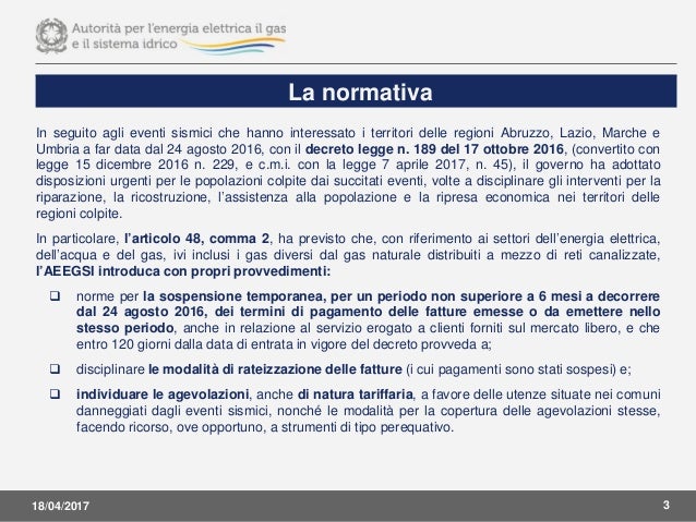 Le misure adottate dallaeegsi per le popolazioni colpite dagli event… Richiesta sospensione temporanea energia elettrica