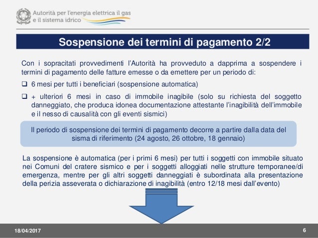 Le misure adottate dallaeegsi per le popolazioni colpite dagli event… Richiesta sospensione temporanea energia elettrica