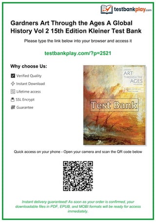 Gardners Art Through the Ages Vol 2 15th Edition Test Bank and Art ...
