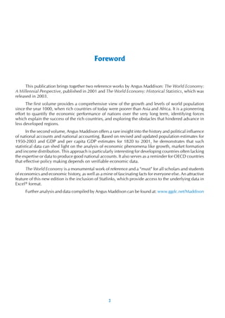 The World Economy A Millennial Perspective Historical Statistics Angus ...