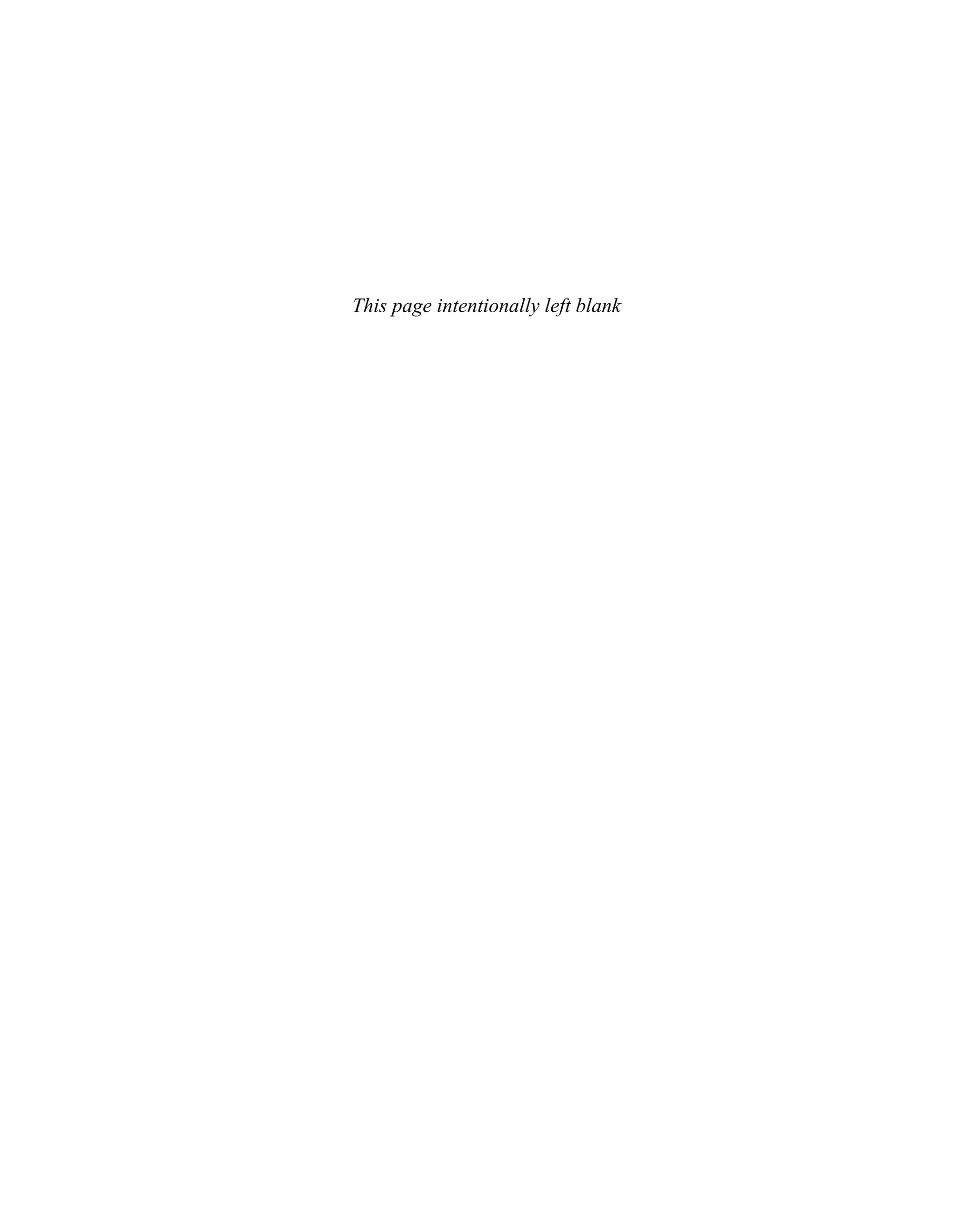This page intentionally left blank
 