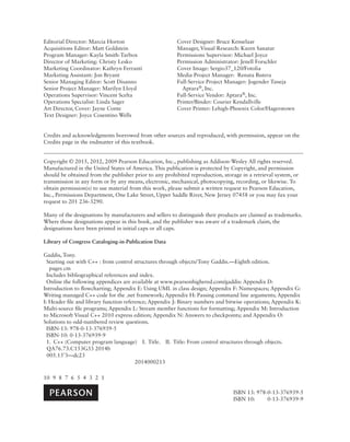 Starting out with C from control structures through objects Eighth ...