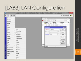 [LAB3] LAN Configuration
Rahmat
D.
Djatmiko
erdeje85@gmail.com
68
 