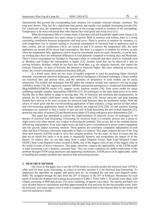 Electrical load forecasting through long short term memory | PDF