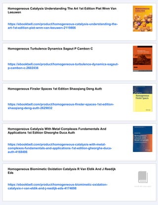 Homogeneous Gold Catalysis 1st Edition Legrande M Slaughter Eds | PDF
