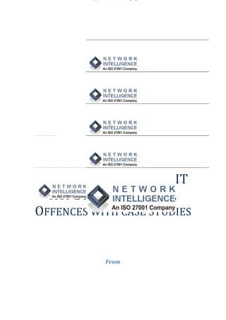 IT
ACT 2000 – PENALTIES,
OFFENCES WITH CASE STUDIES
From
 