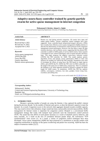 Adaptive neuro-fuzzy controller trained by genetic-particle swarm for ...