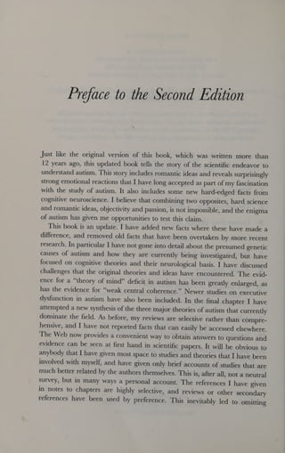 Autism Explaining The Enigma 2nd Edition Uta Frith | PDF