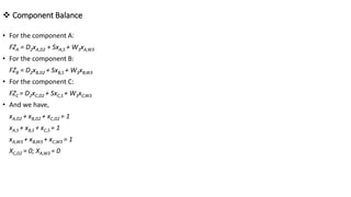 Component Balance Design and Simulation of Divided Wall Column - Material and Energy ...