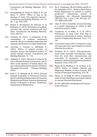 Effect of Steel Slag as Partial Replacement of Cement on Property of ...