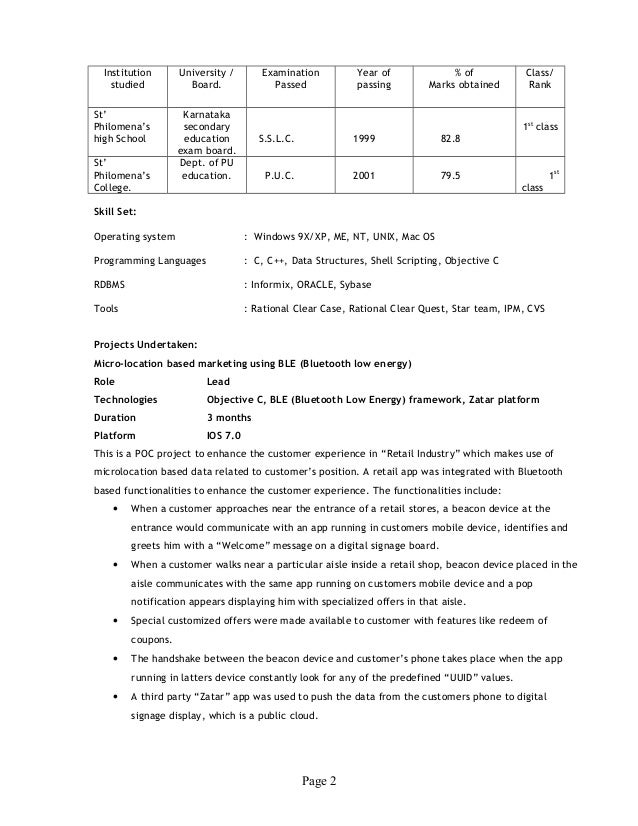 Ios On Bluetooth Experience Resume Ios On Bluetooth Experience Resume