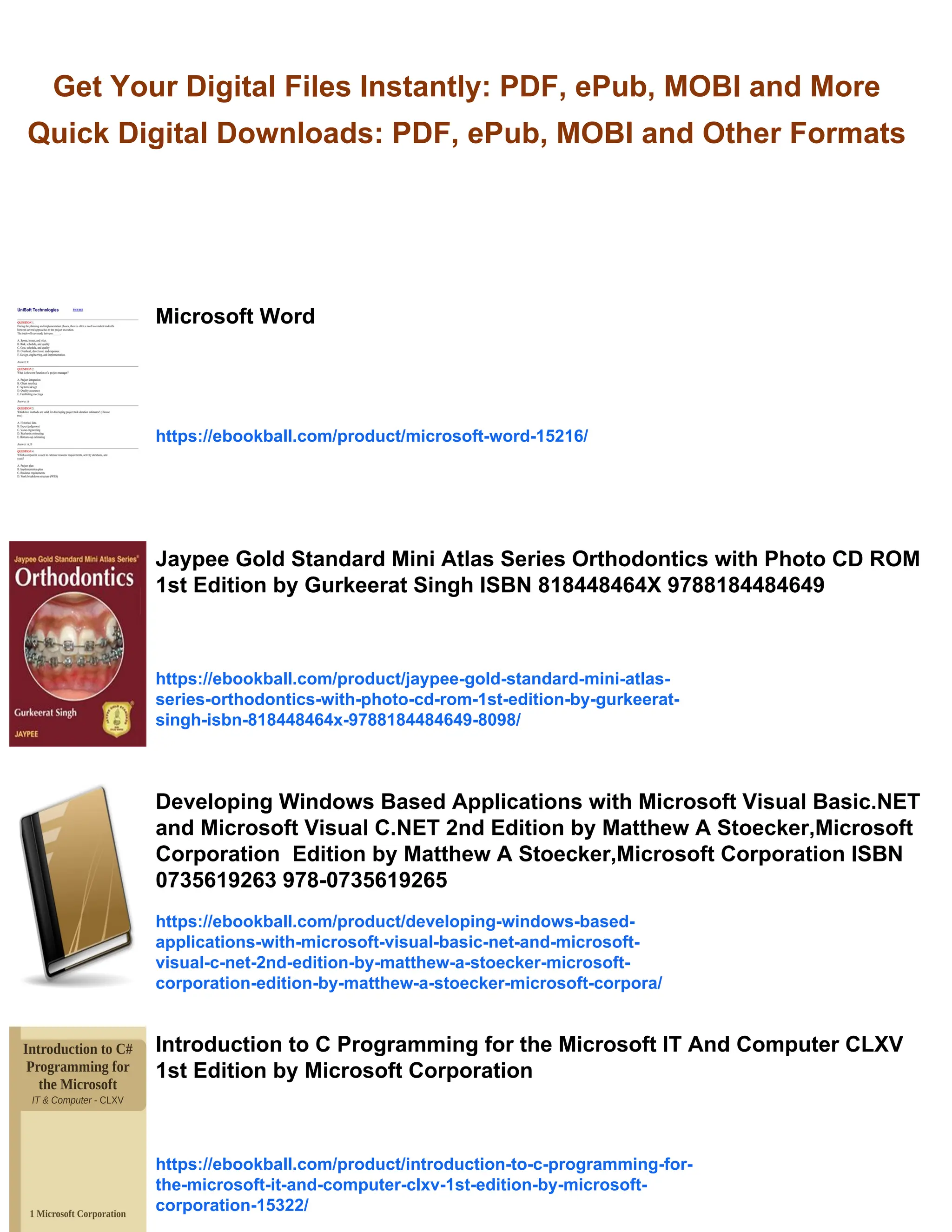 Download full ebook of Microsoft Photo Editor 1st instant download pdf ...