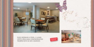 perspectiva ilustrada do salão de festas infantil


perspectiva ilustrada do salão de festas adulto




                   pode preparar a FeSta. o LuGar                    REGUES
                                                            MUNS ENT
                                                    ÁREAS CO E DECORADAS
                   certo para SuaS comemoraçõeS              S
                                                     EQUIPADA DO COM O
                                                        DE ACOR          IVO.
                                                               L DESCRIT
                                                      MEMORIA
                   tamBÉm eStá no Seu caminho.
 