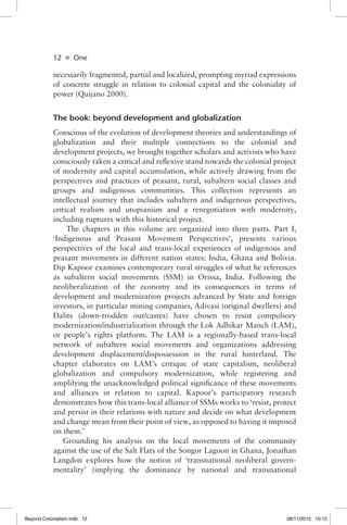 Beyond Colonialism Development And Globalization Social Movements And ...