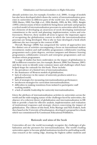 Globalization And Internationalization In Higher Education Theoretical ...