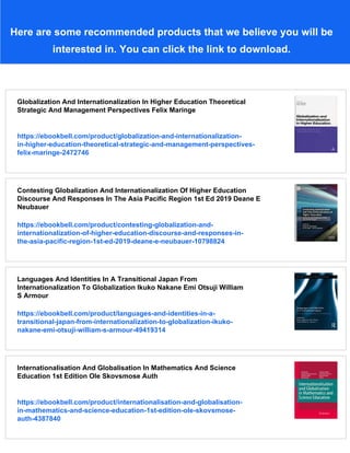 Globalization And Internationalization In Higher Education Theoretical ...