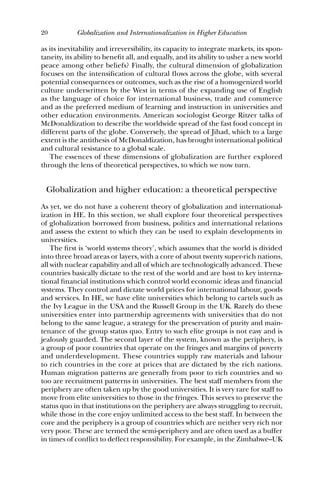 Globalization And Internationalization In Higher Education Theoretical ...