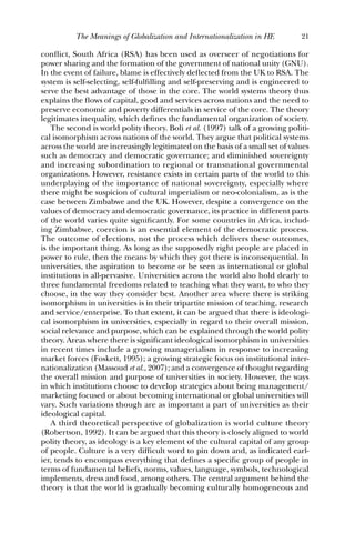 Globalization And Internationalization In Higher Education Theoretical ...