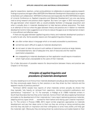 Applied Linguistics And Materials Development Brian Tomlinson Editor | PDF