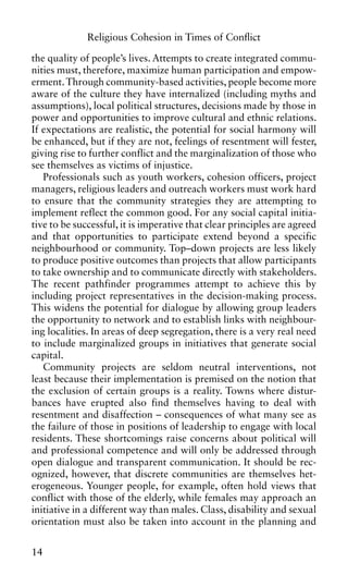 Religious Cohesion In Times Of Conflict Andrew Holden | PDF