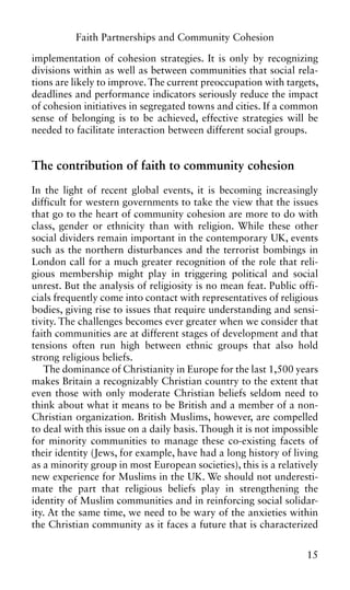 Religious Cohesion In Times Of Conflict Andrew Holden | PDF