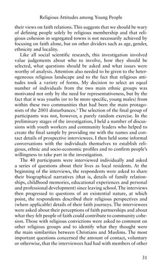 Religious Cohesion In Times Of Conflict Andrew Holden | PDF