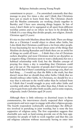 Religious Cohesion In Times Of Conflict Andrew Holden | PDF