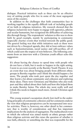 Religious Cohesion In Times Of Conflict Andrew Holden | PDF