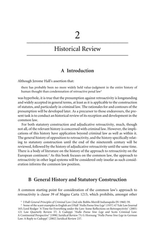 Retroactive Example History Retroactivity And The Common Law Ben Juratowitch | PDF