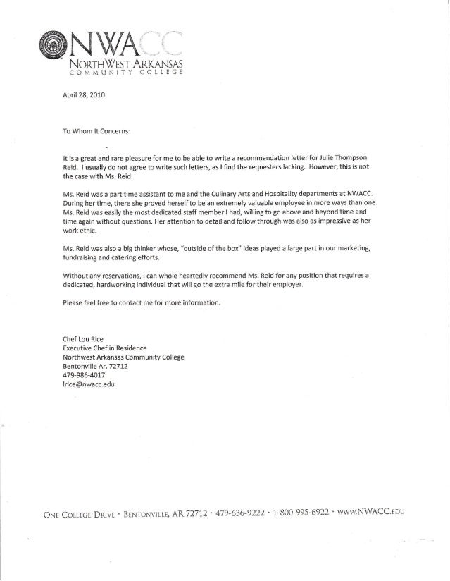 nwacc letter of recommendation rice letter of recommendation