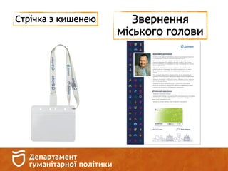 Стрічка з кишенею Звернення
міського голови
 