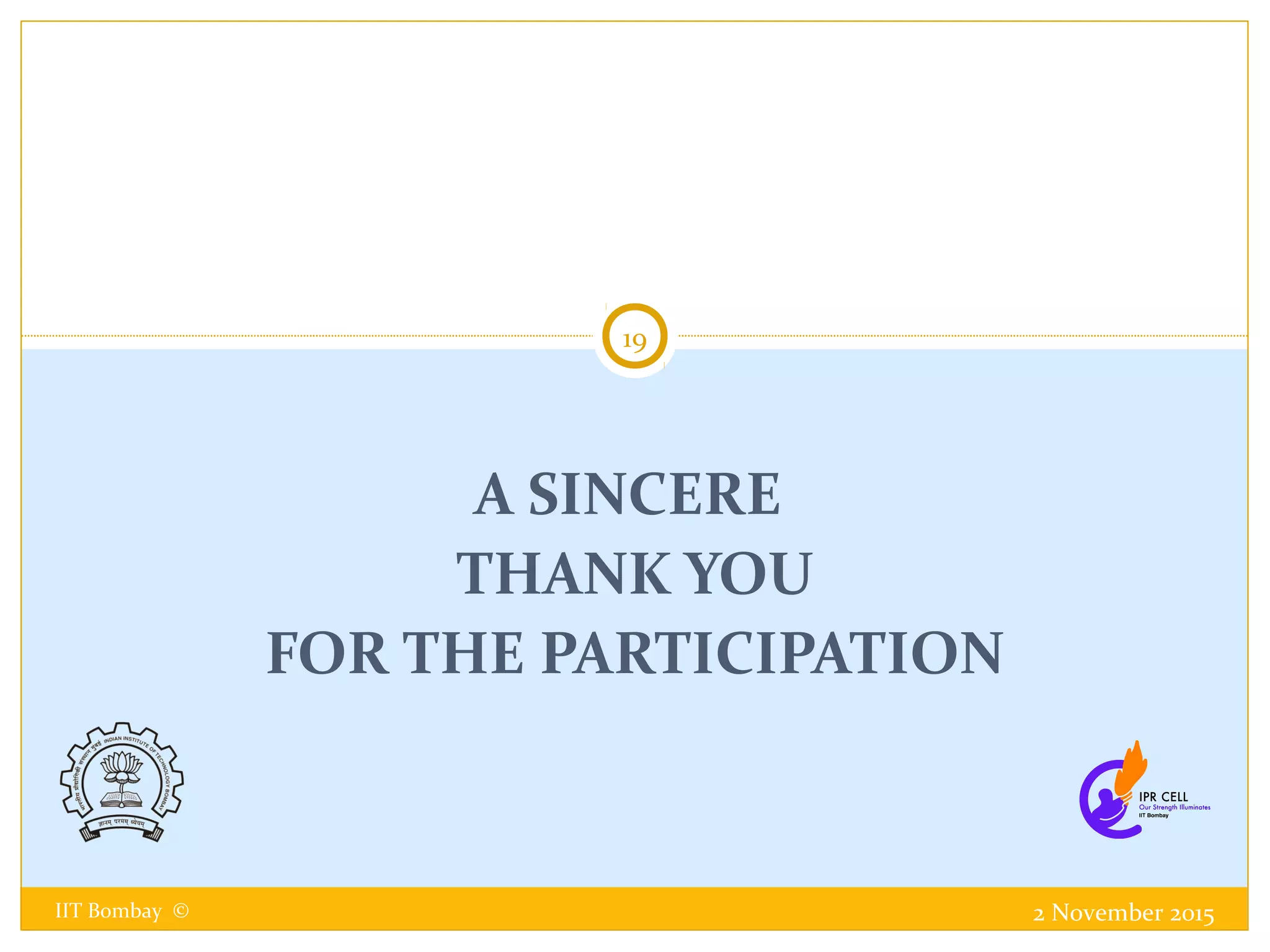Presentation on Roadmap for IPR Research in India | PPT
