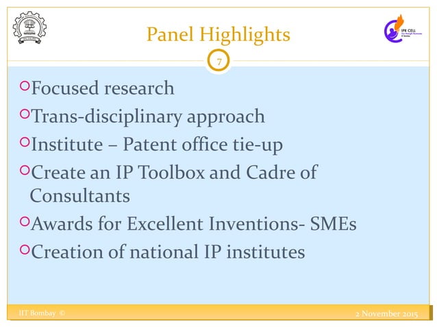 Presentation on Roadmap for IPR Research in India | PPT