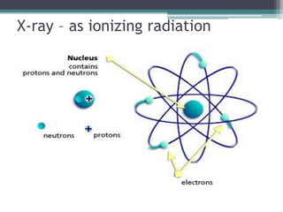 X-ray – as ionizing radiation
 
