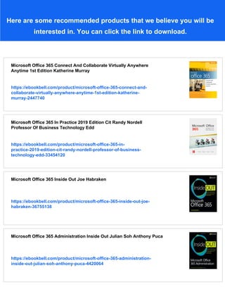 Microsoft Office 365 An Admin Guide Mo Cuddley | PDF
