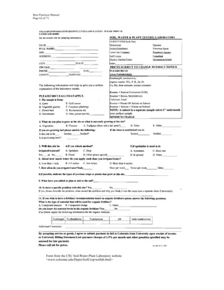 Best Practices Manual
Page 62 of 71




          Form from the CSU Soil-Water-Plant Laboratory website
          <www.colostate.edu/Depts/SoilCrop/soillab.html>
 
