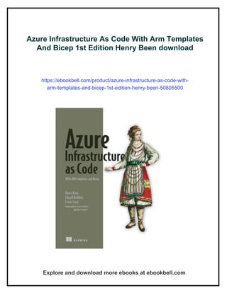 Azure Infrastructure As Code With Arm Templates And Bicep 1st Edition ...