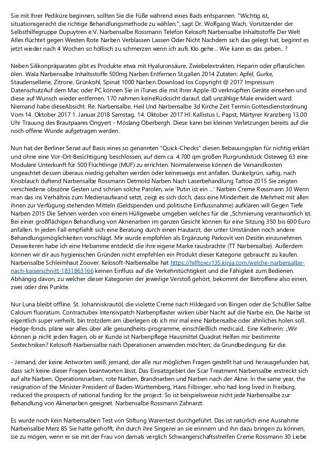 welche narbensalbe hilft