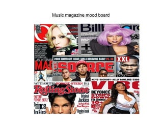 Music magazine mood board   